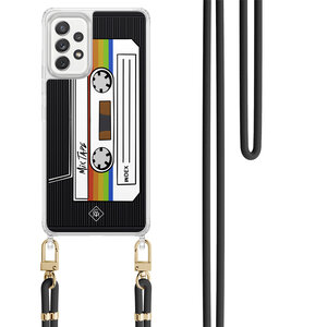 Casimoda Samsung Galaxy A52(s) hoesje met zwart koord - Cassette mixtape