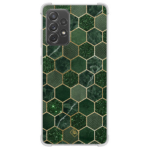 Casimoda Samsung Galaxy A52(s) shockproof hoesje - Kubus groen