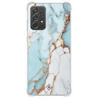 Casimoda Samsung Galaxy A52(s) shockproof hoesje - Marmer lichtblauw