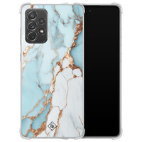 Casimoda Samsung Galaxy A52(s) shockproof hoesje - Marmer lichtblauw