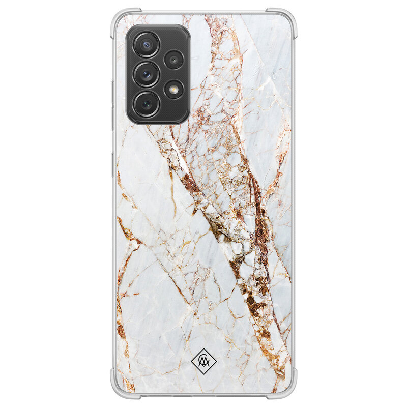 Casimoda Samsung Galaxy A52(s) shockproof hoesje - Marmer goud