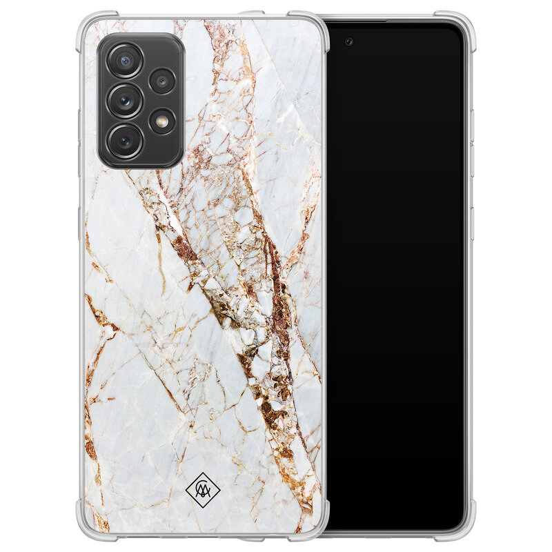 Casimoda Samsung Galaxy A52(s) shockproof hoesje - Marmer goud