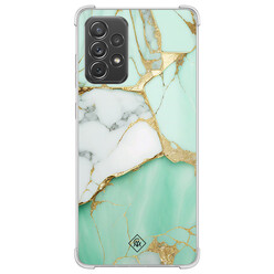 Casimoda Samsung Galaxy A52(s) shockproof hoesje - Marmer mintgroen