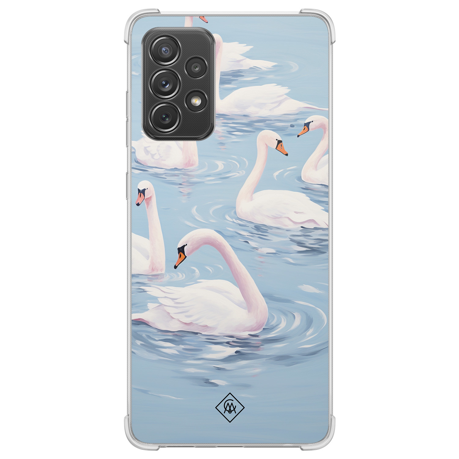 Samsung Galaxy A52(s) shockproof hoesje - Zwanen