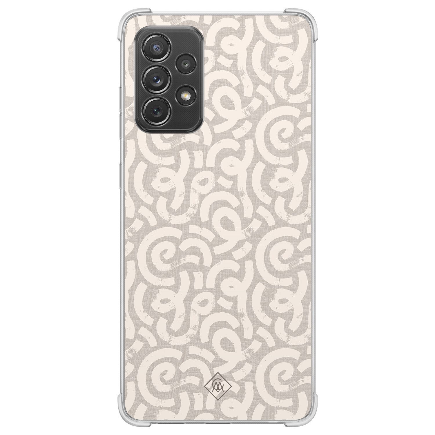 Samsung Galaxy A52(s) shockproof hoesje - Ivory abstraction