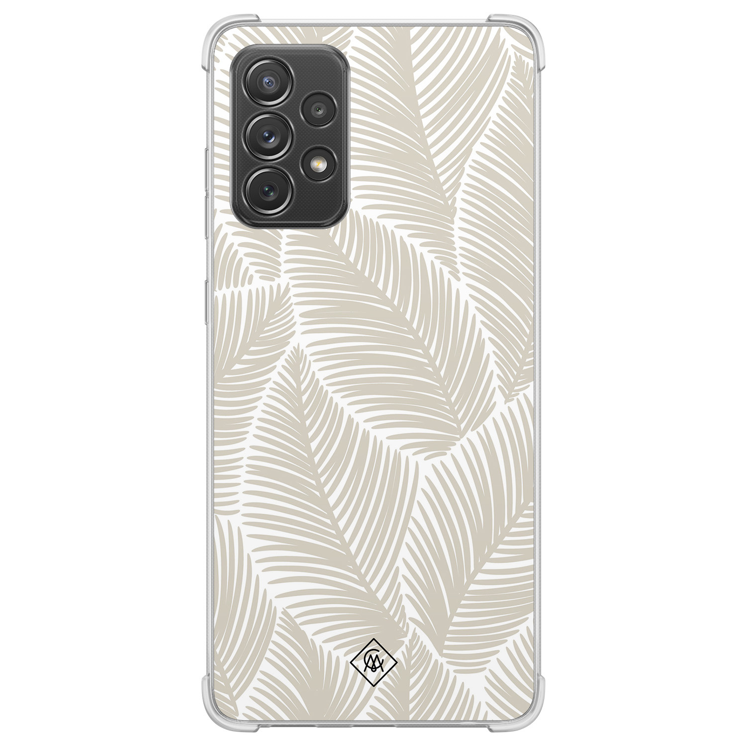 Samsung Galaxy A52(s) shockproof hoesje - Palmy leaves beige