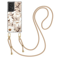 Casimoda Samsung Galaxy A53 hoesje met beige koord - In bloom