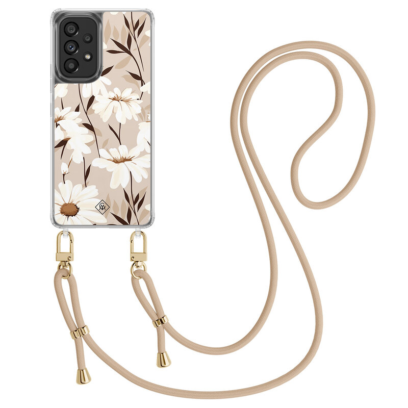 Casimoda Samsung Galaxy A53 hoesje met beige koord - In bloom