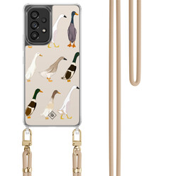Casimoda Samsung Galaxy A53 hoesje met beige koord - Duck life