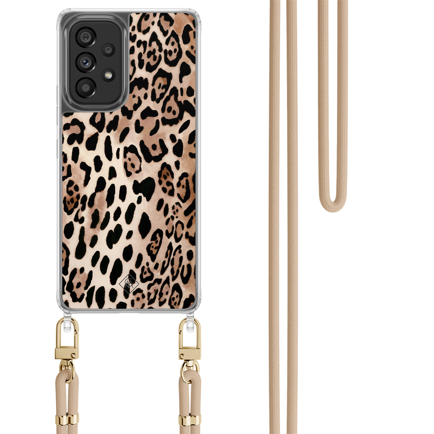 Samsung Galaxy A53 hoesje met beige koord Golden wildcat