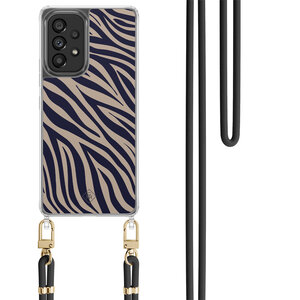 Casimoda Samsung Galaxy A53 hoesje met zwart koord - Wavy twist