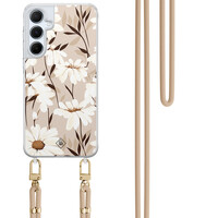 Casimoda Samsung Galaxy A15 hoesje met beige koord - In bloom