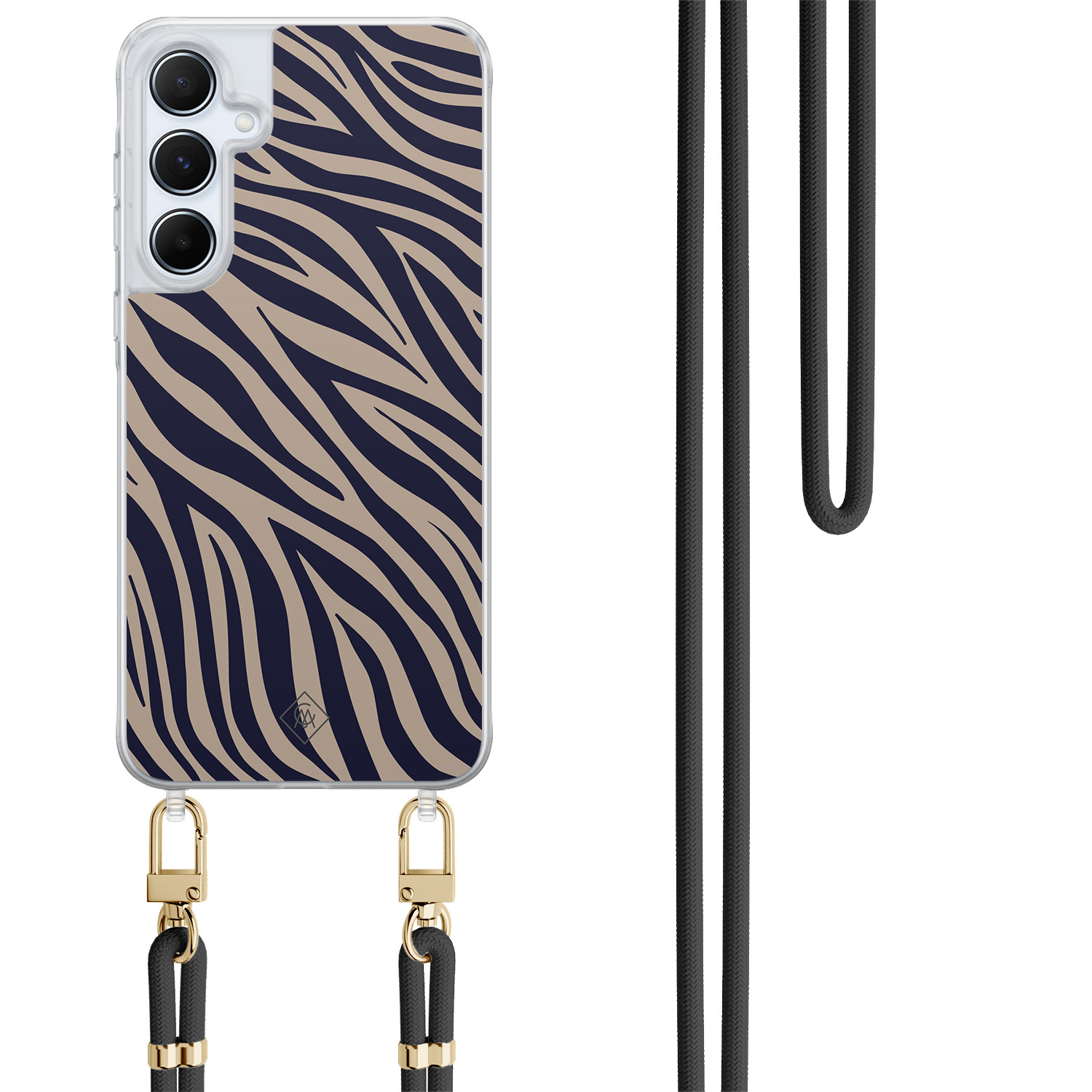 Samsung Galaxy A15 hoesje met zwart koord - Wavy twist