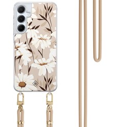 Casimoda Samsung Galaxy A35 hoesje met beige koord - In bloom