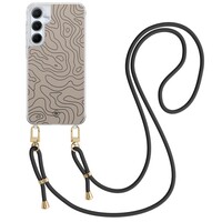 Casimoda Samsung Galaxy A35 hoesje met zwart koord - Abstract lines