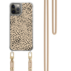 Casimoda iPhone 12 (Pro) hoesje met beige koord - Spot on