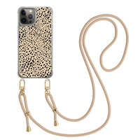 Casimoda iPhone 12 (Pro) hoesje met beige koord - Spot on