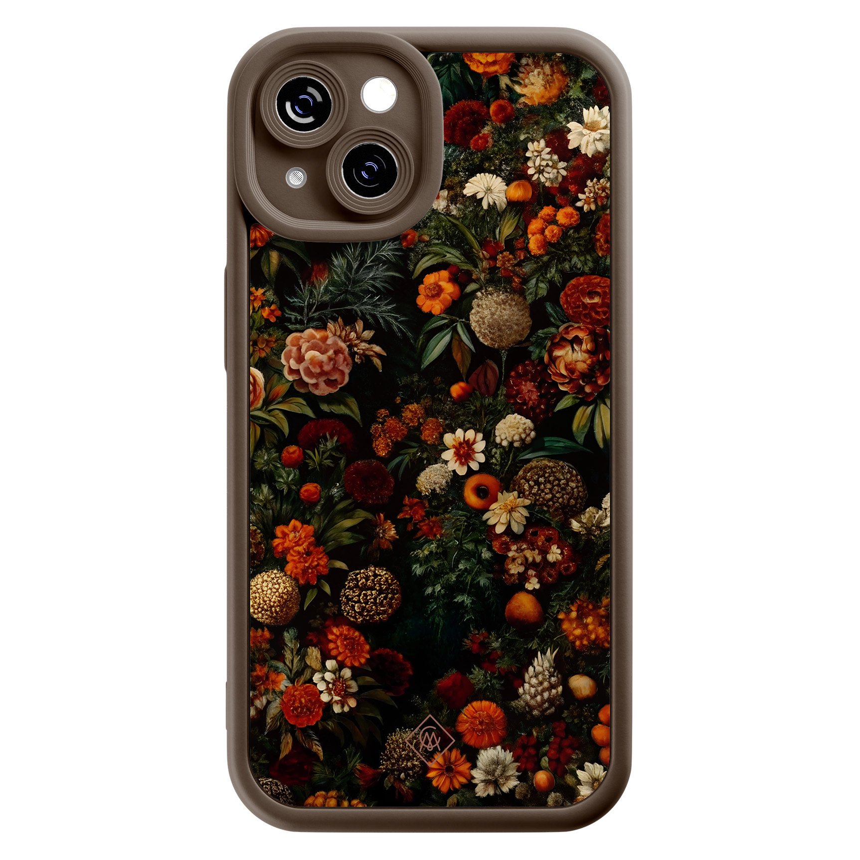 iPhone 15 bruine case - Exotic garden