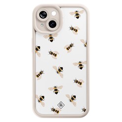 Casimoda iPhone 14 beige case - Bee happy