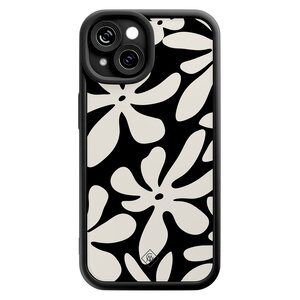 Casimoda iPhone 14 zwarte case - Noir bloom