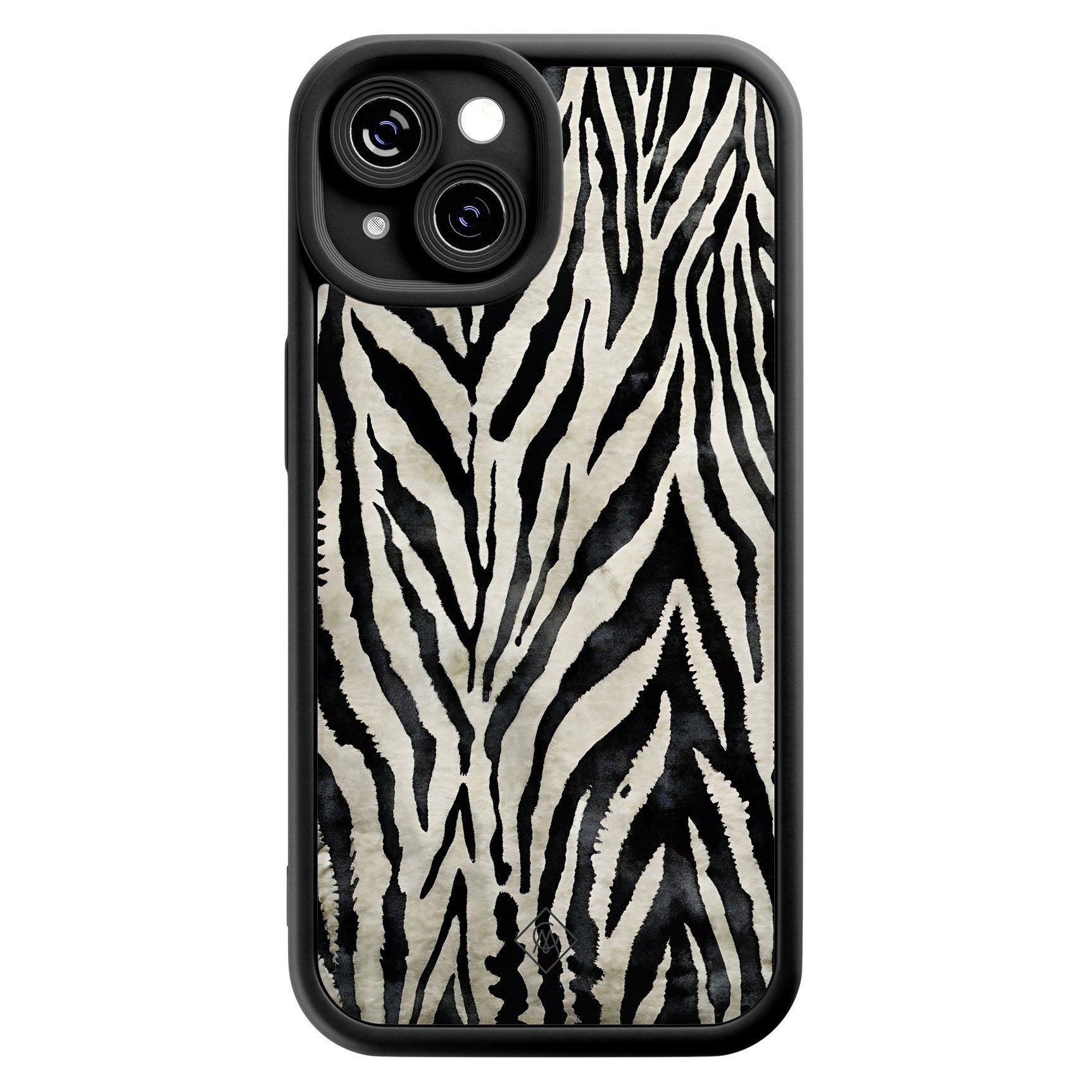 iPhone 14 zwarte case - Zebra safari