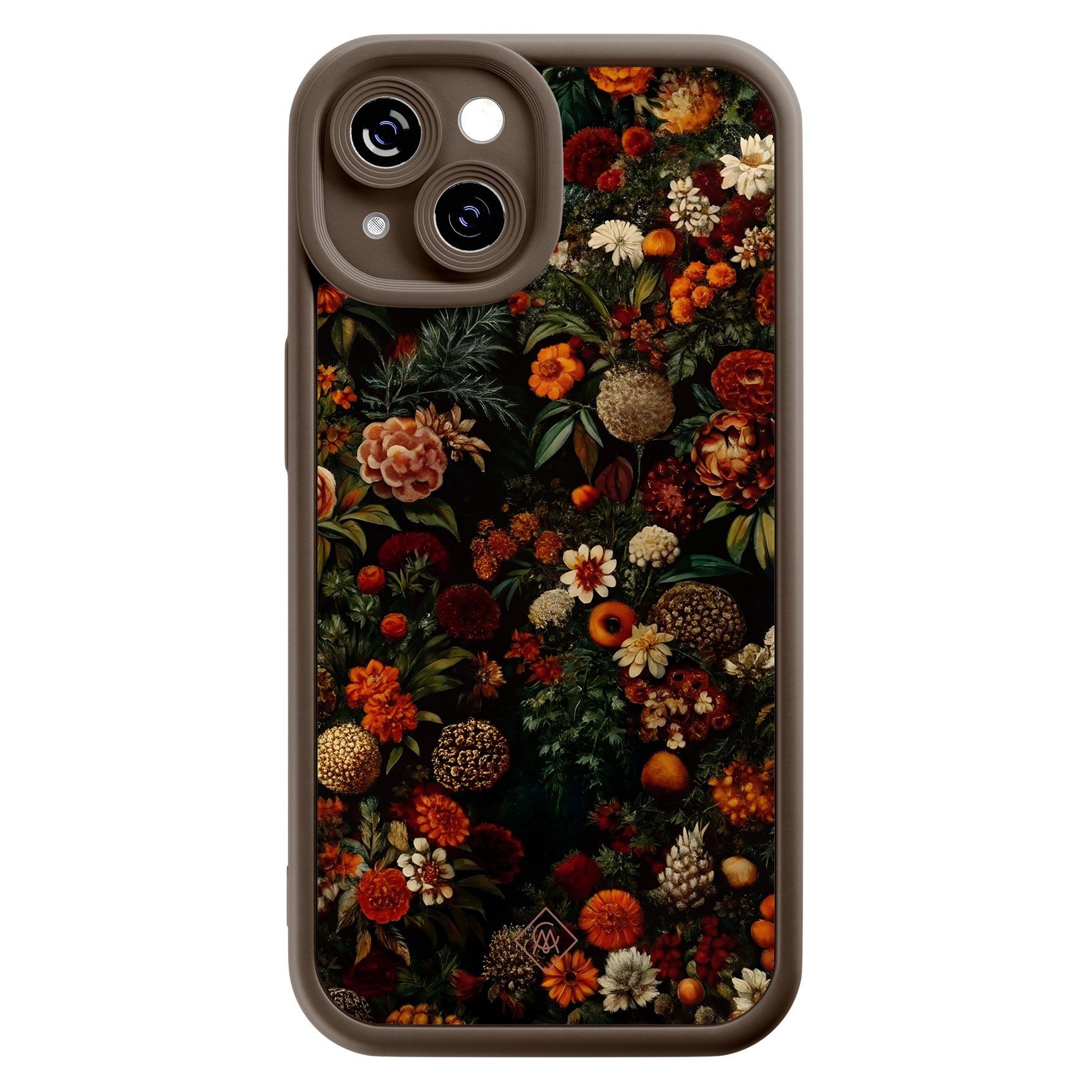 iPhone 14 bruine case - Exotic garden