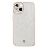 Casimoda iPhone 14 beige case - Vive la vie