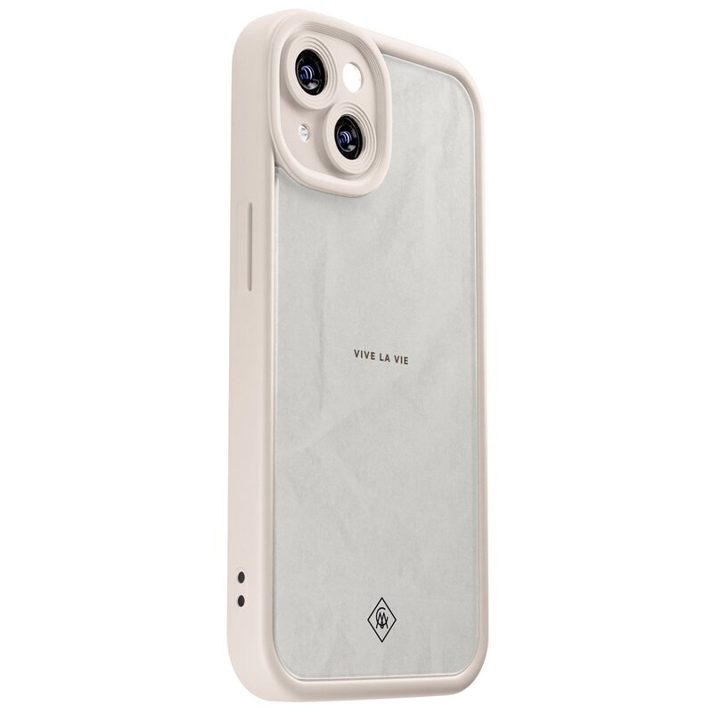Casimoda iPhone 14 beige case - Vive la vie