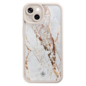 Casimoda iPhone 13 beige case - Marmer goud