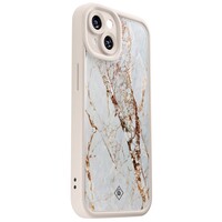 Casimoda iPhone 13 beige case - Marmer goud