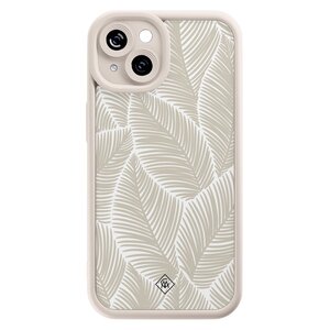 Casimoda iPhone 13 beige case - Palmy leaves beige