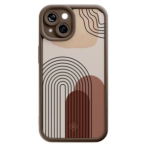 Casimoda iPhone 13 bruine case - Warm curves