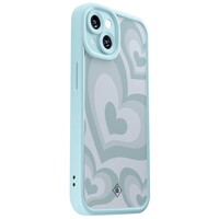Casimoda iPhone 13 blauwe case - Hart blauw