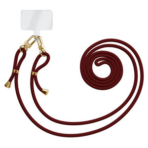 Casimoda Universeel telefoonkoord met dubbele sluiting - Donkerrood