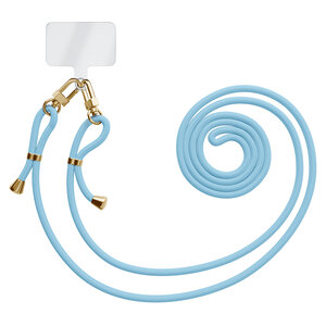 Casimoda Universeel telefoonkoord met dubbele  sluiting - Lichtblauw