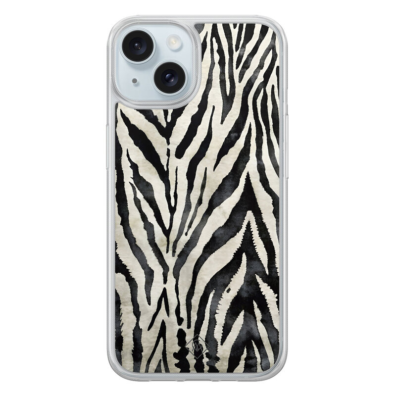Casimoda iPhone 15 hybride hoesje - Zebra Safari