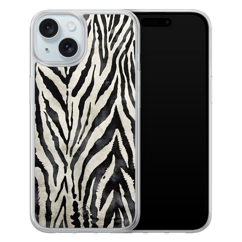 Casimoda iPhone 15 hybride hoesje - Zebra Safari