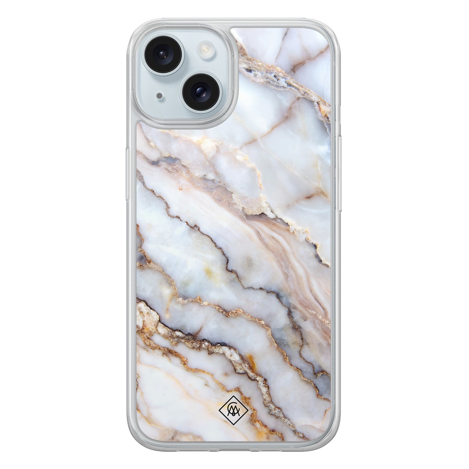 iPhone 15 hybride hoesje - Marble dream