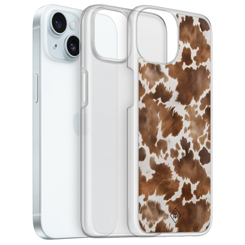 Casimoda iPhone 15 hybride hoesje - Cowhide chic