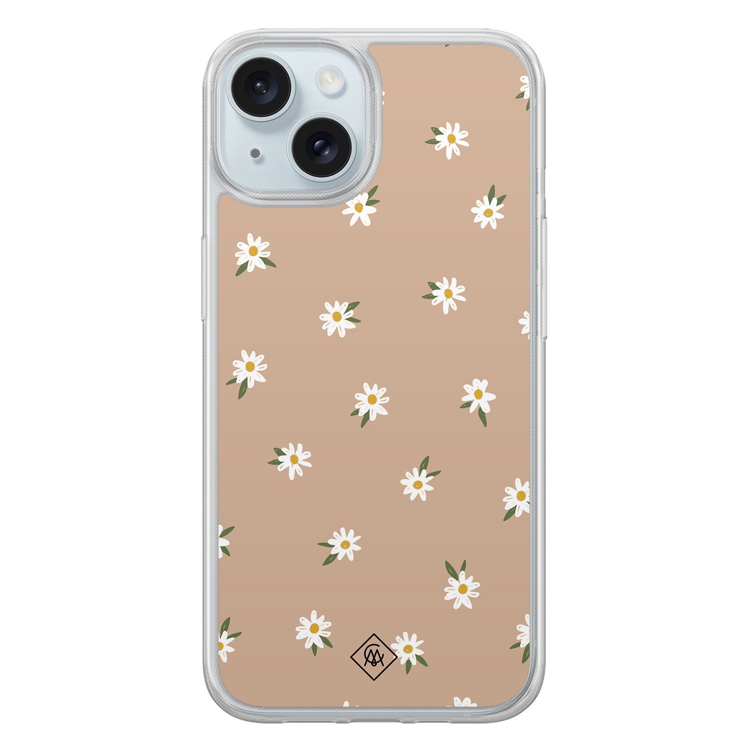 iPhone 15 hybride hoesje - Sweet daisies