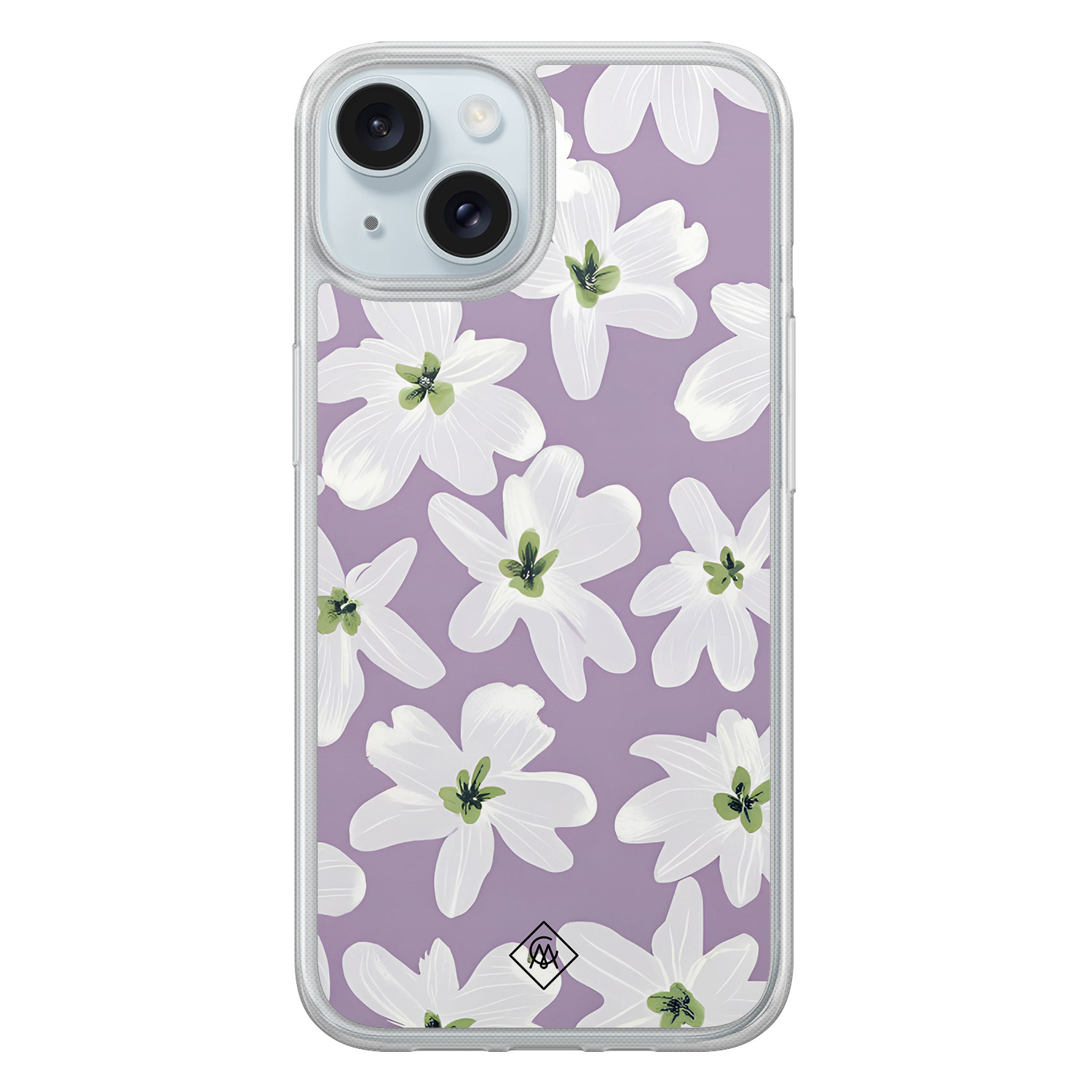 iPhone 15 hybride hoesje - Lavender blossoms