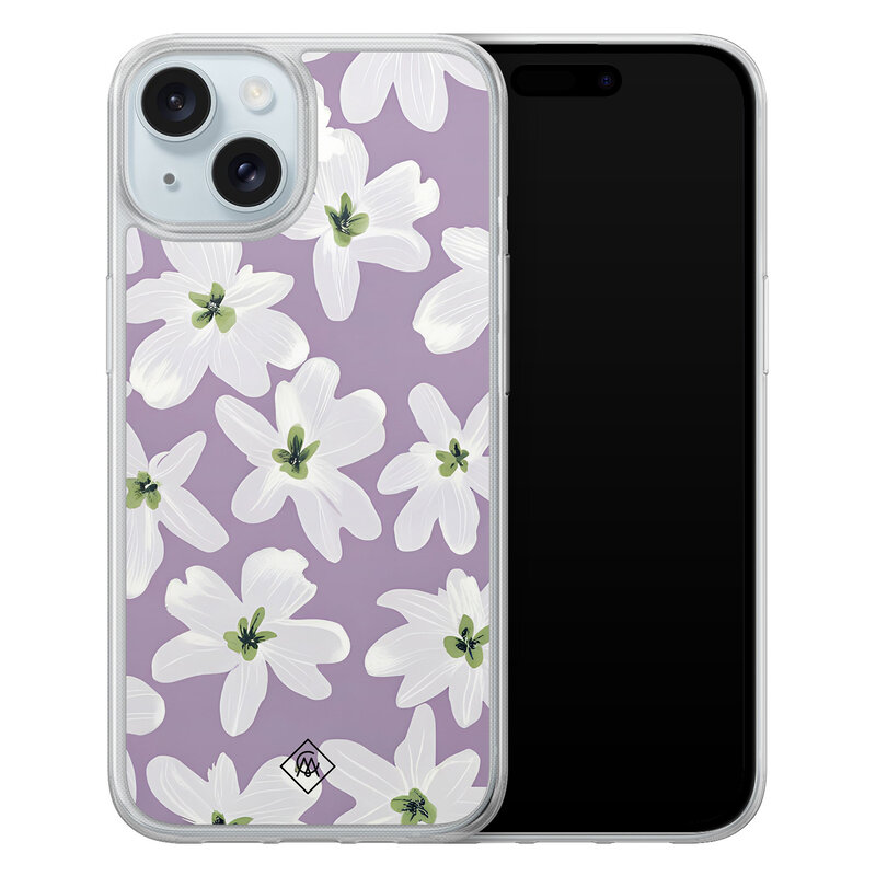 Casimoda iPhone 15 hybride hoesje - Lavender blossoms