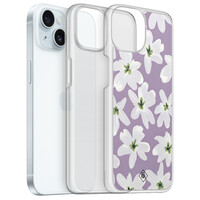 Casimoda iPhone 15 hybride hoesje - Lavender blossoms