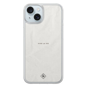 Casimoda iPhone 15 hybride hoesje - Vive la vie