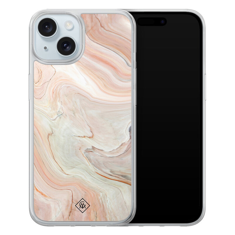 Casimoda iPhone 15 hybride hoesje - Marmer waves