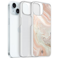 Casimoda iPhone 15 hybride hoesje - Marmer waves