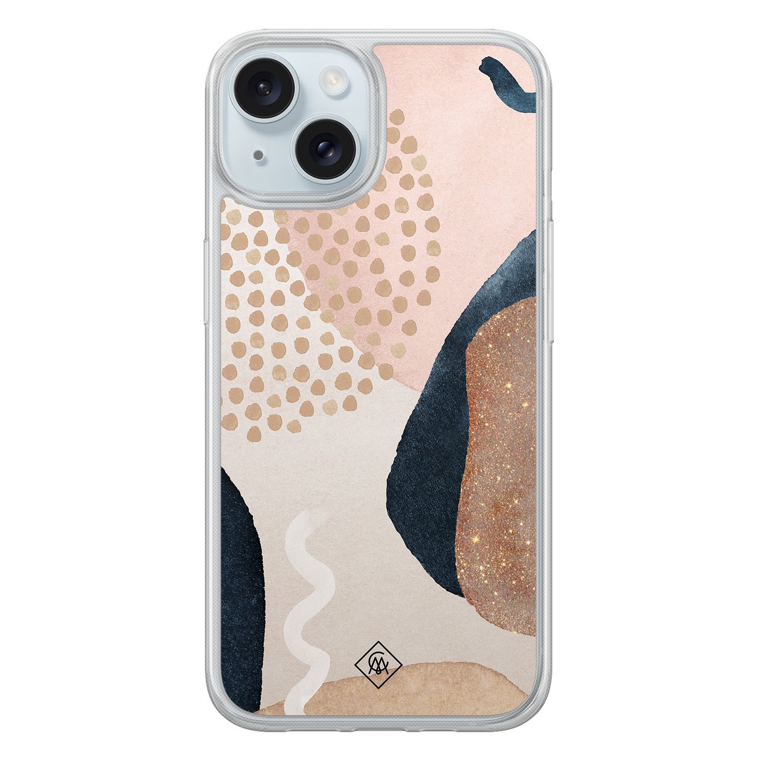 iPhone 14 hybride hoesje - Abstract dots