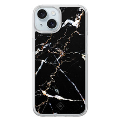 Casimoda iPhone 14 hybride hoesje - Marmer zwart