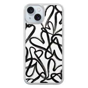 Casimoda iPhone 13 hybride hoesje - Midnight hearts