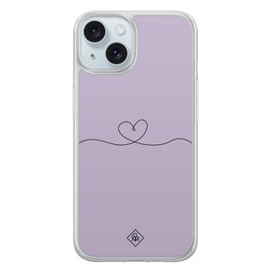 Casimoda iPhone 13 hybride hoesje - Hart lila